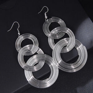 New Elegant long circle earrings jewelry